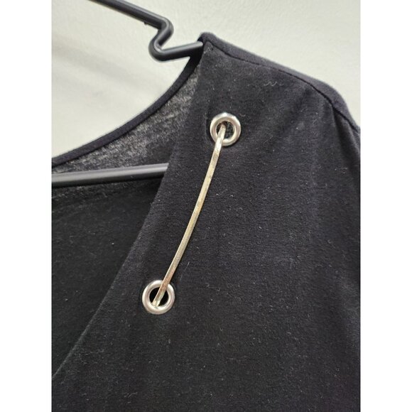 AnyWear by Catherines Womens Tank Top Sz 2X Black Chain Neck Minimalist Capsule - Picture 2 of 8